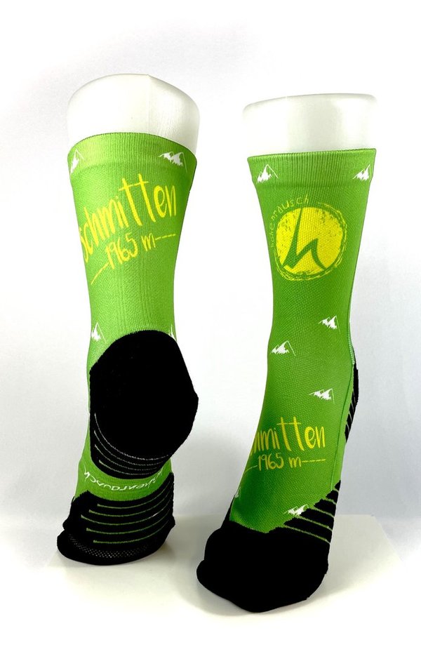 Multifunktions-Socke - Schmitten grün-gelb