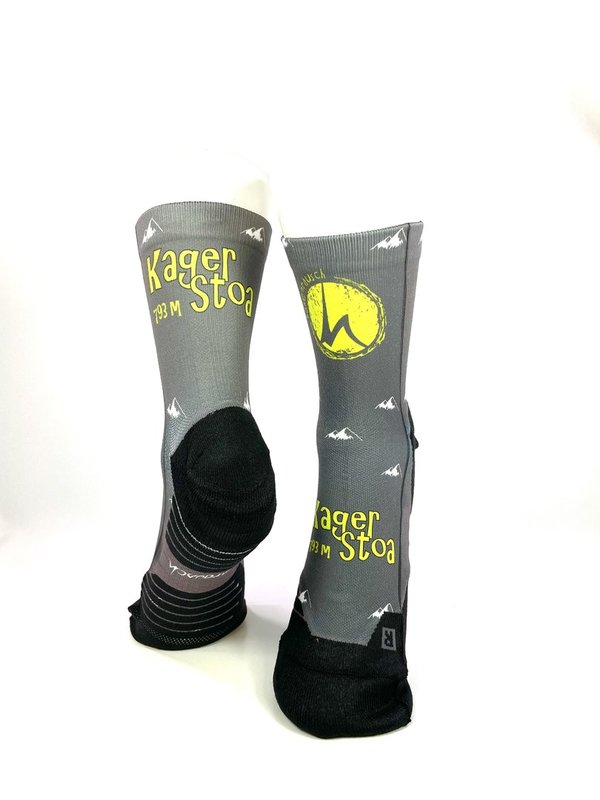 Multifunktions-Socke - Kagerstoa grau-gelb