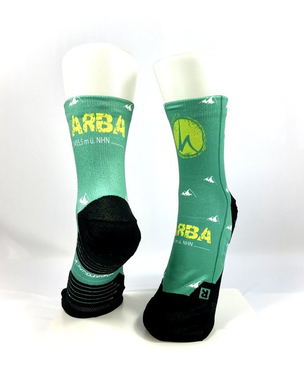 Multifunktions-Socke - Arba grün-gelb